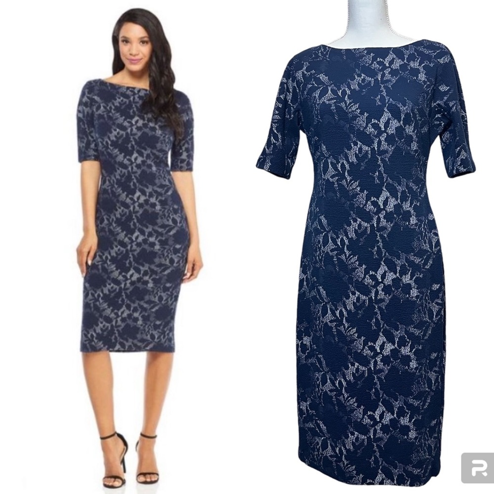 Maggy London Sheath Dress - Petite Shadow Flower